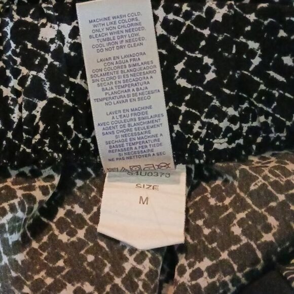 NYDJ Black Printed Jogger Pants Womens Size M Pull On Elastic Waist Tapered Leg - Picture 7 of 7